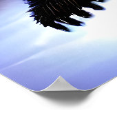 雪の中のパンダと金属製の球体 | AIアートポスター ポスター (角)