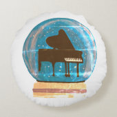 雪の中のピアノ|過去記事 ラウンドクッション (裏面)