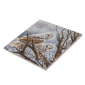 雪の中のフクロウかわいらしズ2 タイル (側面)