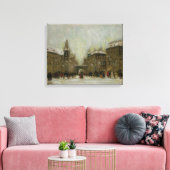 雪の中のブダペスト キャンバスプリント (インサイチュ (リビング))