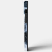 雪の中のブラックジャーマンシェパードの掛け布団カバー Case-Mate iPhoneケース (裏面 / 左)