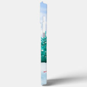 雪の中のブルテリア犬クリスマスドッグハウス Case-Mate iPhoneケース (裏面 / 左)