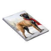 雪の中のブルマスティフ犬 ノートブック (右側)