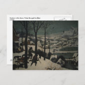 雪の中のブルーゲルのハンター ポストカード (正面/裏面)