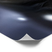 雪の中のベンガル猫 | AIアートポスター ポスター (角)