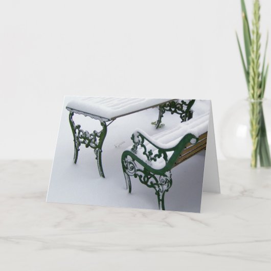 雪の中のベンチ シーズンカード (正面)