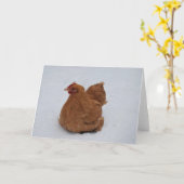 雪の中のペキンチキン カード (黄色い花)