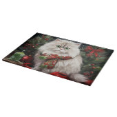 雪の中のペルシャ猫 カッティングボード (角)