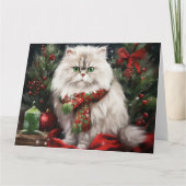 雪の中のペルシャ猫 カード (正面)