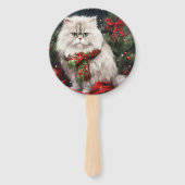 雪の中のペルシャ猫 ハンドファン (裏面)