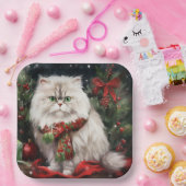 雪の中のペルシャ猫 ペーパープレート (パーティー)
