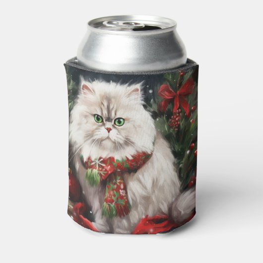 雪の中のペルシャ猫 缶クーラー (缶裏面)