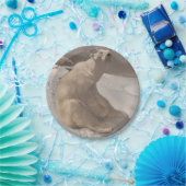 雪の中のホッキョクグマヴィンテージイラストレーション ペーパープレート (パーティー)