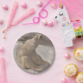 雪の中のホッキョクグマヴィンテージイラストレーション ペーパープレート (パーティー)