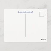 雪の中のホリデーホースかわいらし ポストカード (裏面)