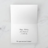 雪の中のホリーベリー企業のホリデーカード シーズンカード (内部)