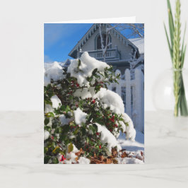 雪の中のホリーベリー – Martha's Vineyard カード