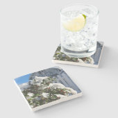 雪の中のホリーベリー – Martha's Vineyard ストーンコースター (横)