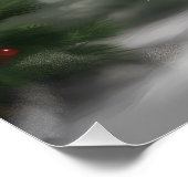 雪の中のボクサードッグ クリスマス ポスター (コーナー)