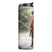 雪の中のボクサー犬 タンブラー (回転左)