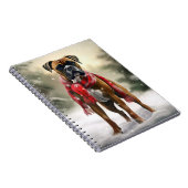 雪の中のボクサー犬 ノートブック (右側)