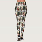 雪の中のボクサー犬 レギンス (裏面)