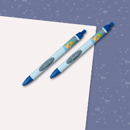 雪の中のマンガ・ジンジャー猫の名前 黒ボールペン