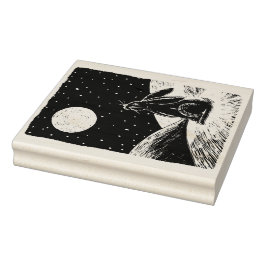 雪の中のムーンヘア ラバースタンプ