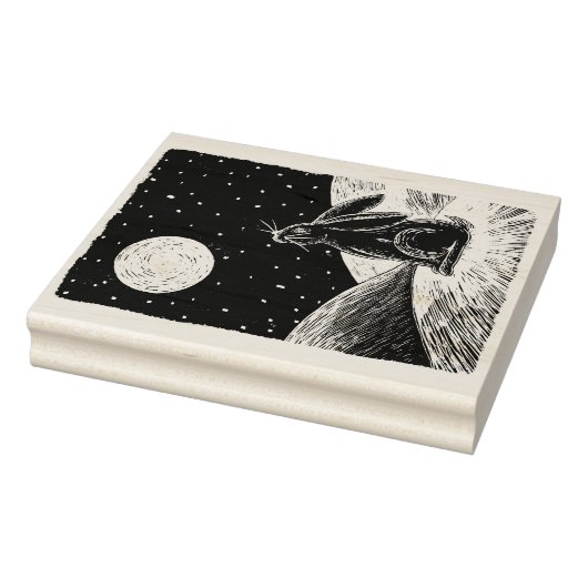 雪の中のムーンヘア ラバースタンプ (スタンプ)