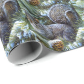 雪の中のメリークリスマスリス ラッピングペーパー (ロールコーナー)