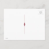 雪の中のメリークリスマス雪だるま 案内ポストカード (裏面)