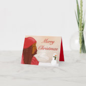 雪の中のメリークリスマス(カスタマイズあいさつ) シーズンカード (正面)