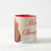 雪の中のメリークリスマス マグカップ (中央)