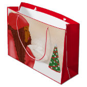 雪の中のメリークリスマス ラージペーパーバッグ (裏面アングル)