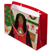 雪の中のメリークリスマス ラージペーパーバッグ (裏面アングル)