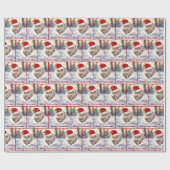 雪の中のメーンクーンキャット ラッピングペーパー (フラット)