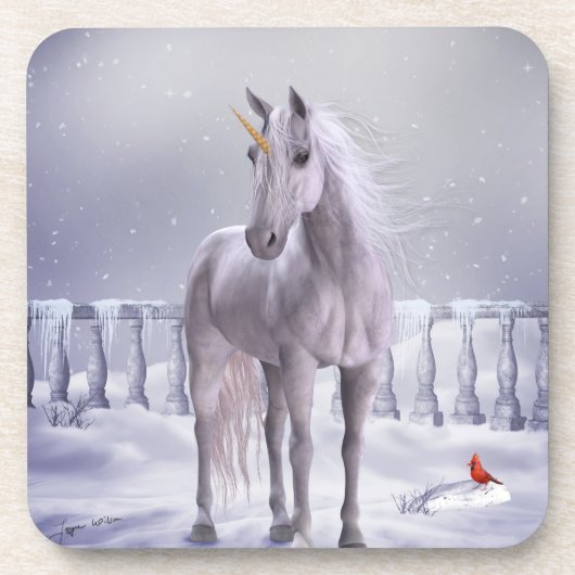 雪の中のユニコーン コースター (正面)