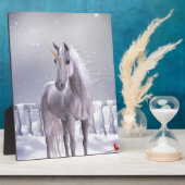 雪の中のユニコーン フォトプラーク (側面)