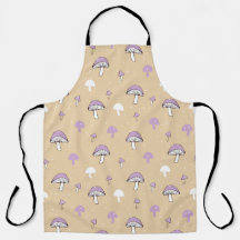 雪の中のラベンダーキノコ