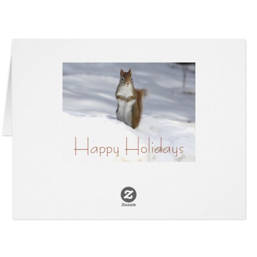 雪の中のリス (裏面横)