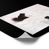 雪の中のリス ポスター (角)