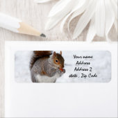 雪の中のリス ラベル (インサイチュ)