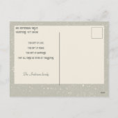 雪の中のヴィンテージの男の子と聖降誕祭お目出度い シーズンポストカード (裏面)