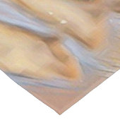 雪の中のヴィンテージの雪だるまの絵画 テーブルクロス (アングル)