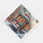 雪の中のヴィンテージクリスマスストリートカー (コーナー)