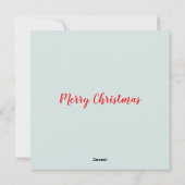 雪の中のヴィンテージクリスマスストリートカー シーズンカード (裏面)