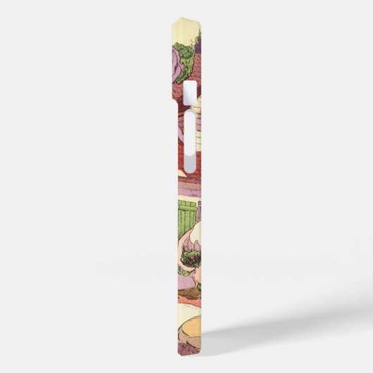 雪の中のヴィンテージクリスマスファミリーハウス Case-Mate iPhoneケース (裏面 / 左)