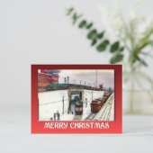 雪の中のヴィンテージクリスマス、鉄道ジャンクション シーズンポストカード (スタンド正面)