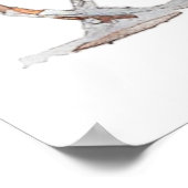 雪の中のヴィンテージサンタクロース ポスター (角)