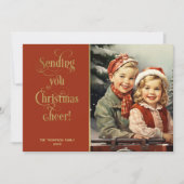 雪の中のヴィンテージ シーズンカード (正面)